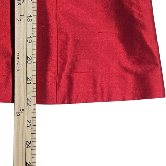 Talbots Women's Silk Top Red Medium Holiday Glam Minimalist Quiet Luxury - Picture 12 of 13